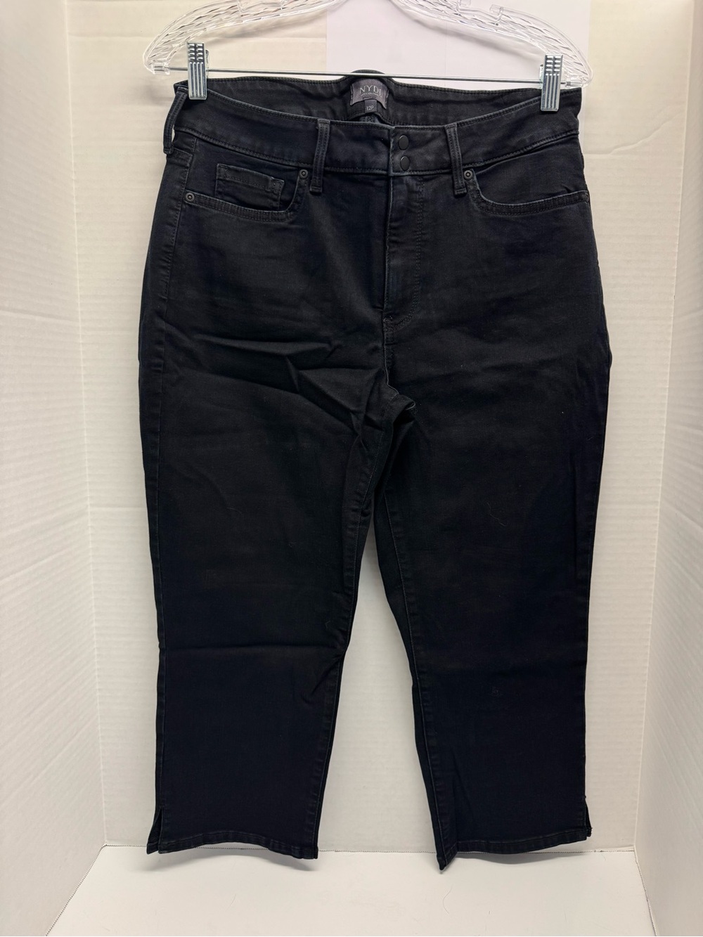 NYDJ Cool Embrace Skinny Crop Jeans with Side Slits - Size 12P